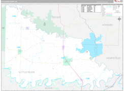 Little River County, AR Digital Map Premium Style